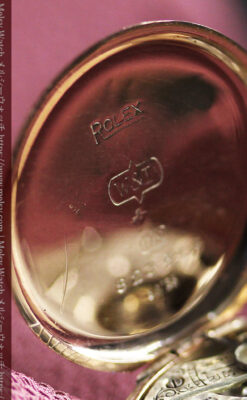 ロレックス縦長八角形 アンティーク金無垢腕時計 【1920年頃】-W1554-27