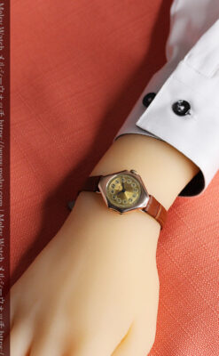 ロレックス縦長八角形 アンティーク金無垢腕時計 【1920年頃】-W1554-29