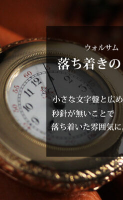 2針の落ち着いた雰囲気のウォルサム懐中時計 【1900年頃】-P2325-0