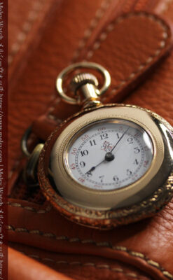 2針の落ち着いた雰囲気のウォルサム懐中時計 【1900年頃】-P2325-1