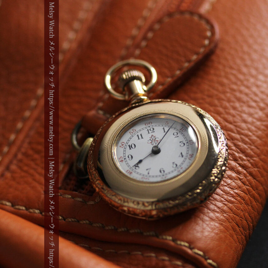2針の落ち着いた雰囲気のウォルサム懐中時計 【1900年頃】-P2325-1