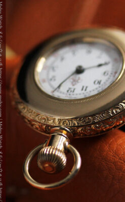 2針の落ち着いた雰囲気のウォルサム懐中時計 【1900年頃】-P2325-10