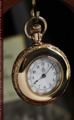 2針の落ち着いた雰囲気のウォルサム懐中時計 【1900年頃】-P2325-12