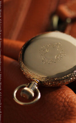 2針の落ち着いた雰囲気のウォルサム懐中時計 【1900年頃】-P2325-13