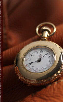 2針の落ち着いた雰囲気のウォルサム懐中時計 【1900年頃】-P2325-5