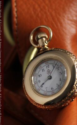 2針の落ち着いた雰囲気のウォルサム懐中時計 【1900年頃】-P2325-6