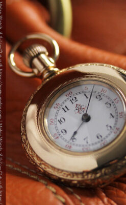 2針の落ち着いた雰囲気のウォルサム懐中時計 【1900年頃】-P2325-7