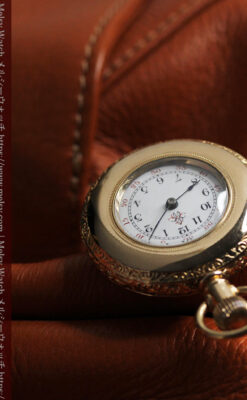 2針の落ち着いた雰囲気のウォルサム懐中時計 【1900年頃】-P2325-9