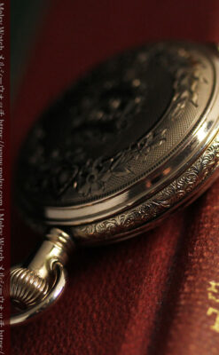 ウォルサムの上品かつ綺麗な装飾の金無垢懐中時計 【1900年頃】-P2326-18