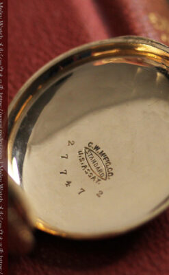 ウォルサムの上品かつ綺麗な装飾の金無垢懐中時計 【1900年頃】-P2326-21