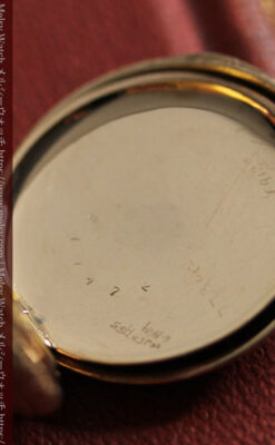 ウォルサムの上品かつ綺麗な装飾の金無垢懐中時計 【1900年頃】-P2326-22