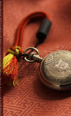 ウォルサムの上品かつ綺麗な装飾の金無垢懐中時計 【1900年頃】-P2326-5