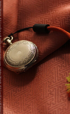 ウォルサムの上品かつ綺麗な装飾の金無垢懐中時計 【1900年頃】-P2326-7