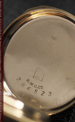 水鳥と植物の彫り エルジンの金無垢懐中時計 【1886年頃】-P2327-19