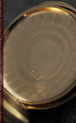 水鳥と植物の彫り エルジンの金無垢懐中時計 【1886年頃】-P2327-22