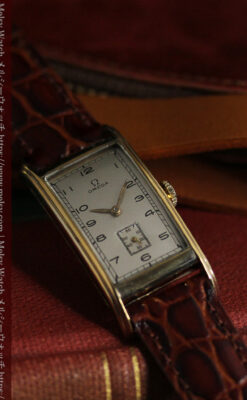 オメガ 縦に長いレトロ感あるアンティーク腕時計 【1946年製】-W1558-3