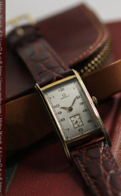 オメガ 縦に長いレトロ感あるアンティーク腕時計 【1946年製】-W1558-5