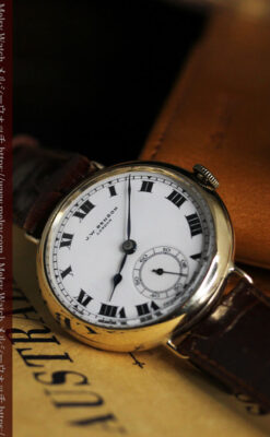 英国ベンソン ローマ数字の金無垢アンティーク腕時計 【1933年頃】-W1559-10