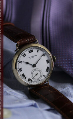 英国ベンソン ローマ数字の金無垢アンティーク腕時計 【1933年頃】-W1559-19