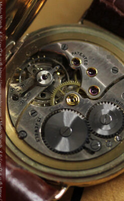 英国ベンソン ローマ数字の金無垢アンティーク腕時計 【1933年頃】-W1559-22