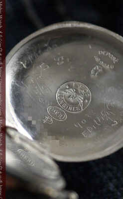 ロンジンの銀無垢アンティーク腕時計 【1914年製】幅広バンド-W1560-21