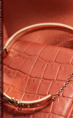 サファイアとダイヤの金無垢アンティークバングル・ブレスレット 【1906年頃】-A0309-13