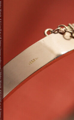 サファイアとダイヤの金無垢アンティークバングル・ブレスレット 【1906年頃】-A0309-17