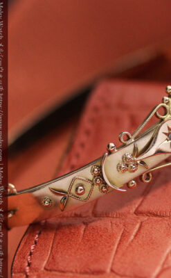 サファイアとダイヤの金無垢アンティークバングル・ブレスレット 【1906年頃】-A0309-8