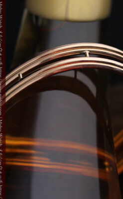 青い宝石とダイヤの金無垢アンティークバングル・ブレスレット 【1910年頃】-A0310-14