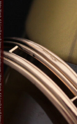 青い宝石とダイヤの金無垢アンティークバングル・ブレスレット 【1910年頃】-A0310-15