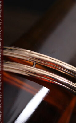 青い宝石とダイヤの金無垢アンティークバングル・ブレスレット 【1910年頃】-A0310-16