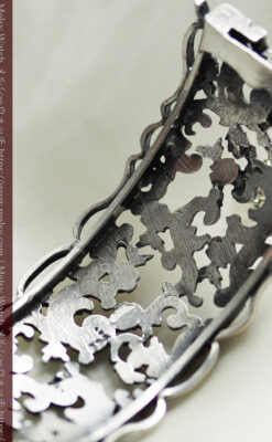 神聖な雰囲気のある銀無垢アンティークバングル・ブレスレット 【1890年頃】-A0312-20