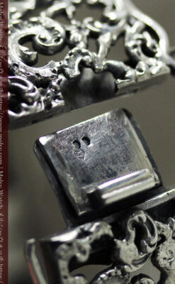 神聖な雰囲気のある銀無垢アンティークバングル・ブレスレット 【1890年頃】-A0312-22