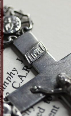 渋い雰囲気が伝わる 大人のアンティーククロス・十字架 【1900年頃】-A0313-12