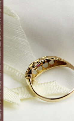 ルビーとダイヤの18金無垢アンティークリング・指輪【1906年頃】箱付き-A0314-8