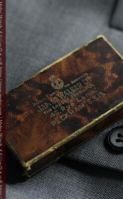 花模様の彫り 金無垢アンティークカフス【1906年頃】箱付き-A0316-12