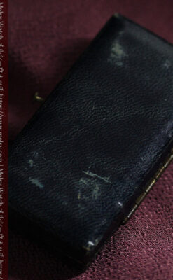 花と葉の模様彫り 金無垢アンティークカフス【1923年頃】箱付き-A0318-13