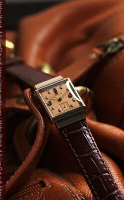 ルビーと特色あるローズ色 ロンジンの女性用アンティーク腕時計 【1942年製】-W1563-7