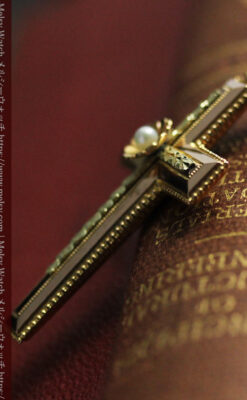 希少な特別品 フランス製18金無垢アンティーククロス･十字架 【1880年頃】-A0320-10