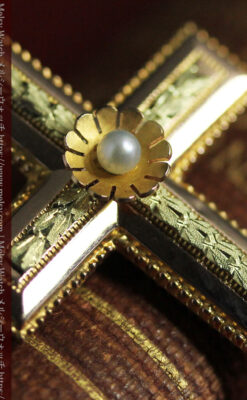 希少な特別品 フランス製18金無垢アンティーククロス･十字架 【1880年頃】-A0320-13