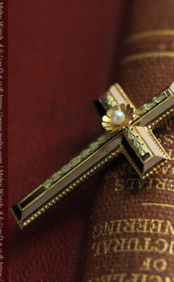 希少な特別品 フランス製18金無垢アンティーククロス･十字架 【1880年頃】-A0320-9