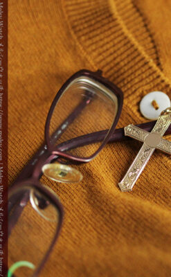 彫りの綺麗な金無垢アンティーククロス・十字架-A0322-4