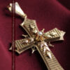 装飾美しい記念の逸品 18金無垢アンティーククロス・十字架 【1888年頃】-A0325-1