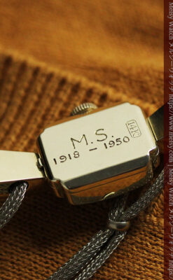 特徴あるブレスのような金無垢 ロンジンの女性用アンティーク腕時計 【1949年製】-W1565-15