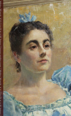 大森安仁子 Annie Barrows Shepleyの描いた若い女性 1893年作 -大河ドラマいだてん大森兵蔵の妻-A0327-1