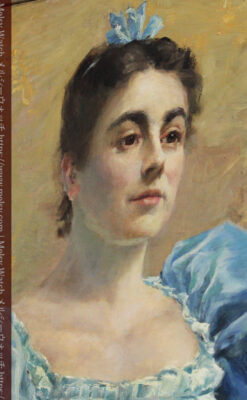 大森安仁子 Annie Barrows Shepleyの描いた若い女性 1893年作 -大河ドラマいだてん大森兵蔵の妻-A0327-10