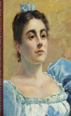 大森安仁子 Annie Barrows Shepleyの描いた若い女性 1893年作 -大河ドラマいだてん大森兵蔵の妻-A0327-2