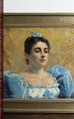 大森安仁子 Annie Barrows Shepleyの描いた若い女性 1893年作 -大河ドラマいだてん大森兵蔵の妻-A0327-3