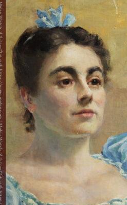 大森安仁子 Annie Barrows Shepleyの描いた若い女性 1893年作 -大河ドラマいだてん大森兵蔵の妻-A0327-4