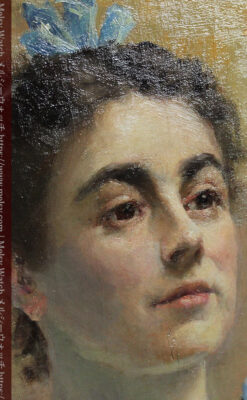 大森安仁子 Annie Barrows Shepleyの描いた若い女性 1893年作 -大河ドラマいだてん大森兵蔵の妻-A0327-5